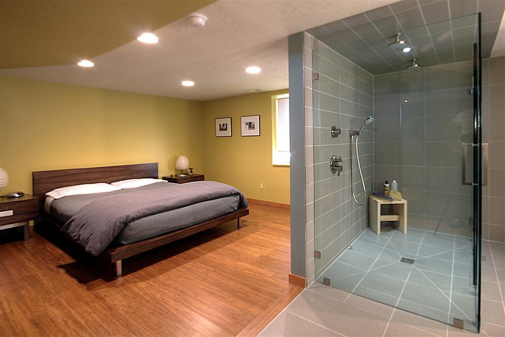 Contemporary bedroom in Salt Lake City.