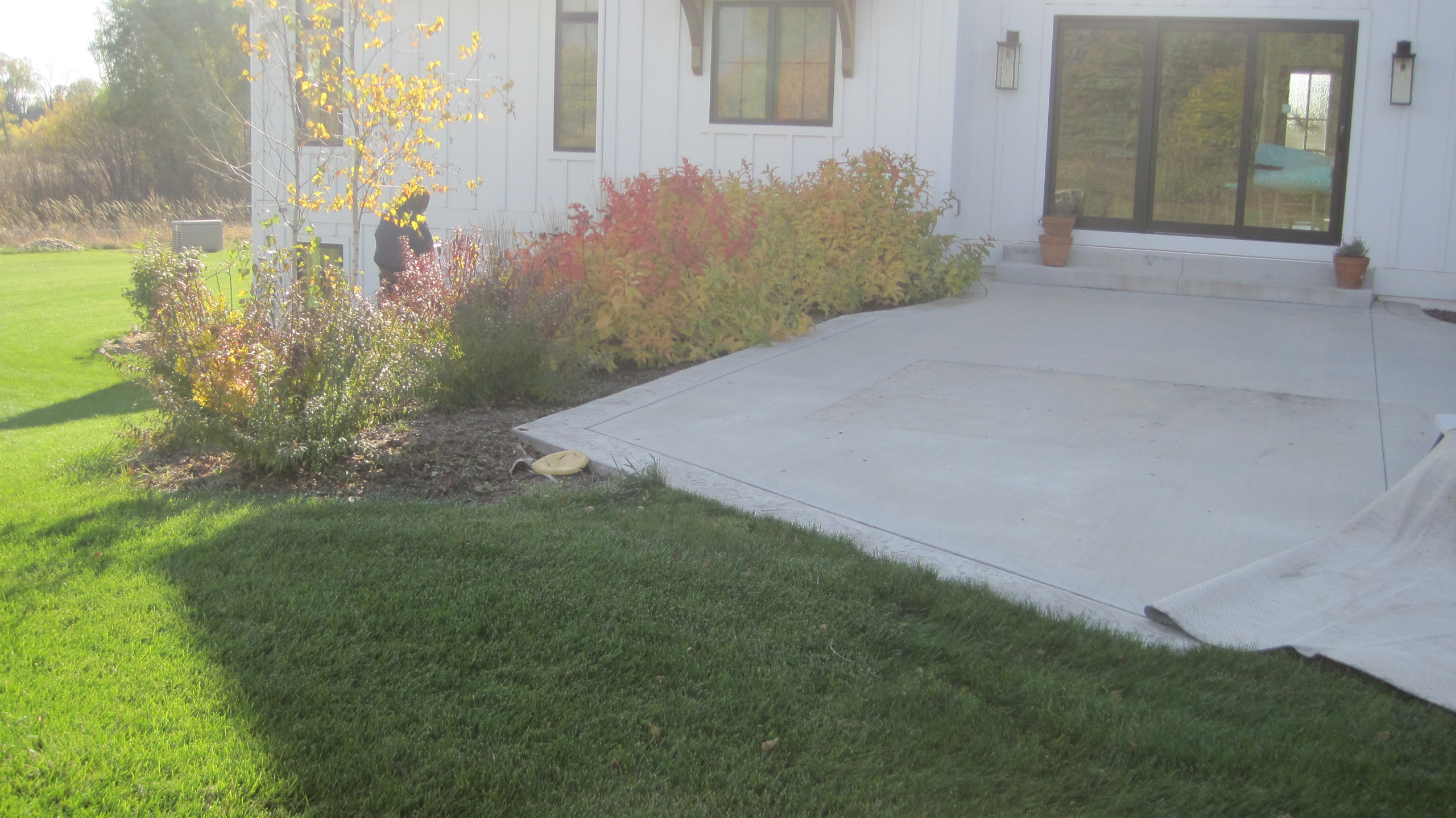 Contemporary Backyard Pergola + Patio Landscape - Grafton, WI