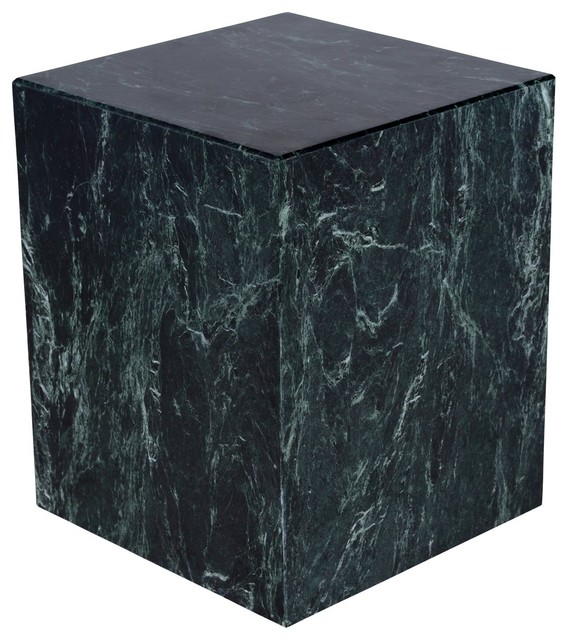Matisse 16-inch Side Table in Green Marble