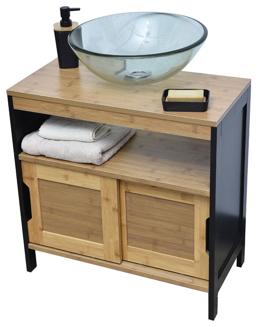 Freestanding Non Pedestal Under Sink Vanity Cabinet Bath Storage Wood Phuket