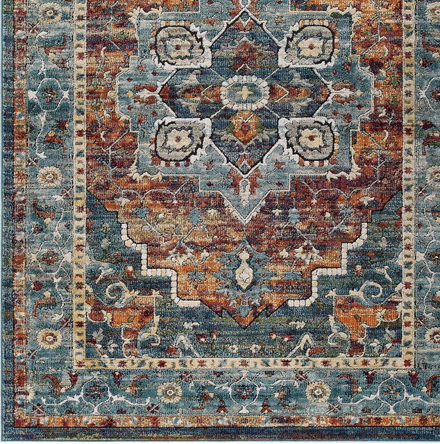 Tribute Diantha Vintage Floral Persian Medallion 5x8 Area Rug