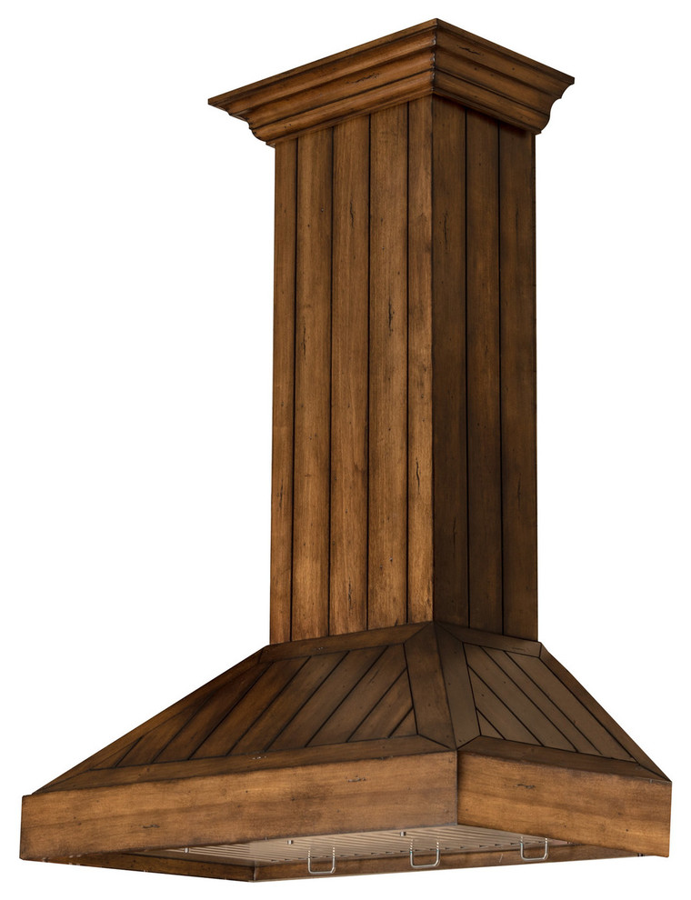 ZLINE 30" Wooden Wall Mount Range Hood in Rustic Light Finish (KPLL30