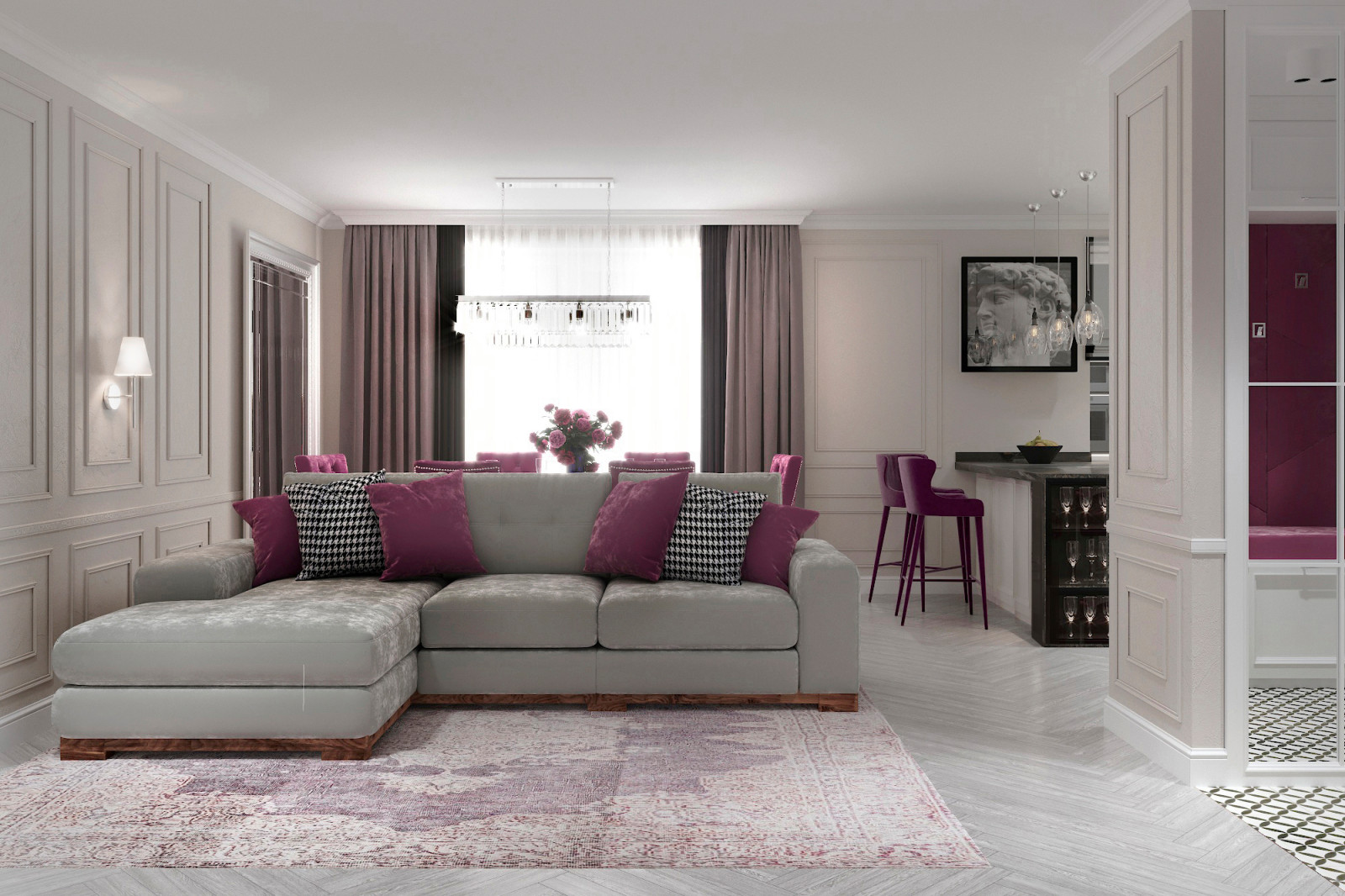 Благородные интерьеры в классическом стиле