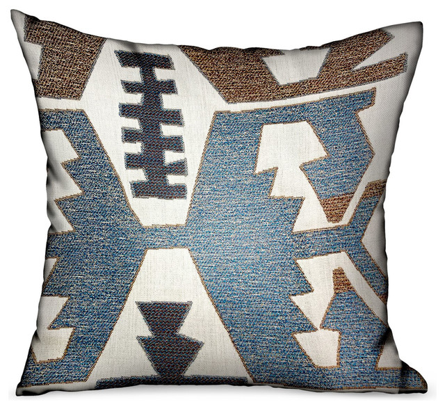 Wild Chumash Blue Brown Geometric Luxury Outdoor Indoor Throw Pillow 12 X20 Southwestern Outdoor Cushions And Pillows By Virventures