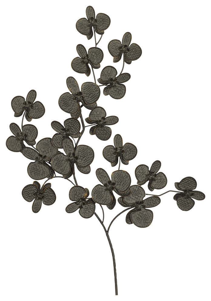 Black Metal Wall Decor, 31"x46" Contemporary Metal Wall Art by