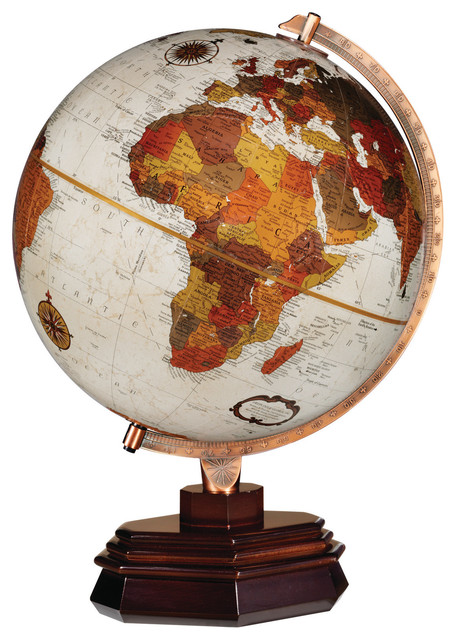 Usonian 12 Bronze Metallic Desk Globe Traditional World Globes