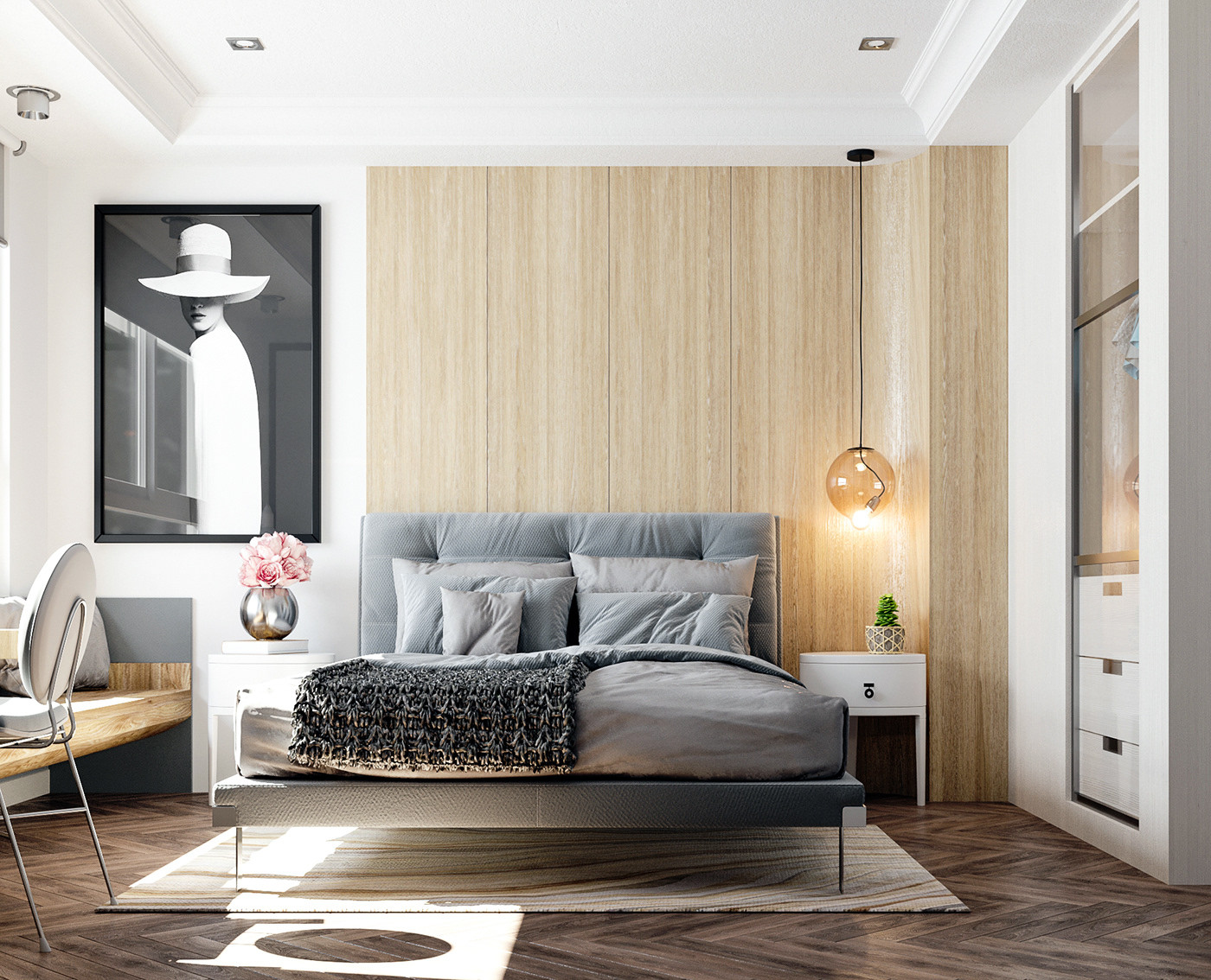 Дизайн-проект спальни 19 м2