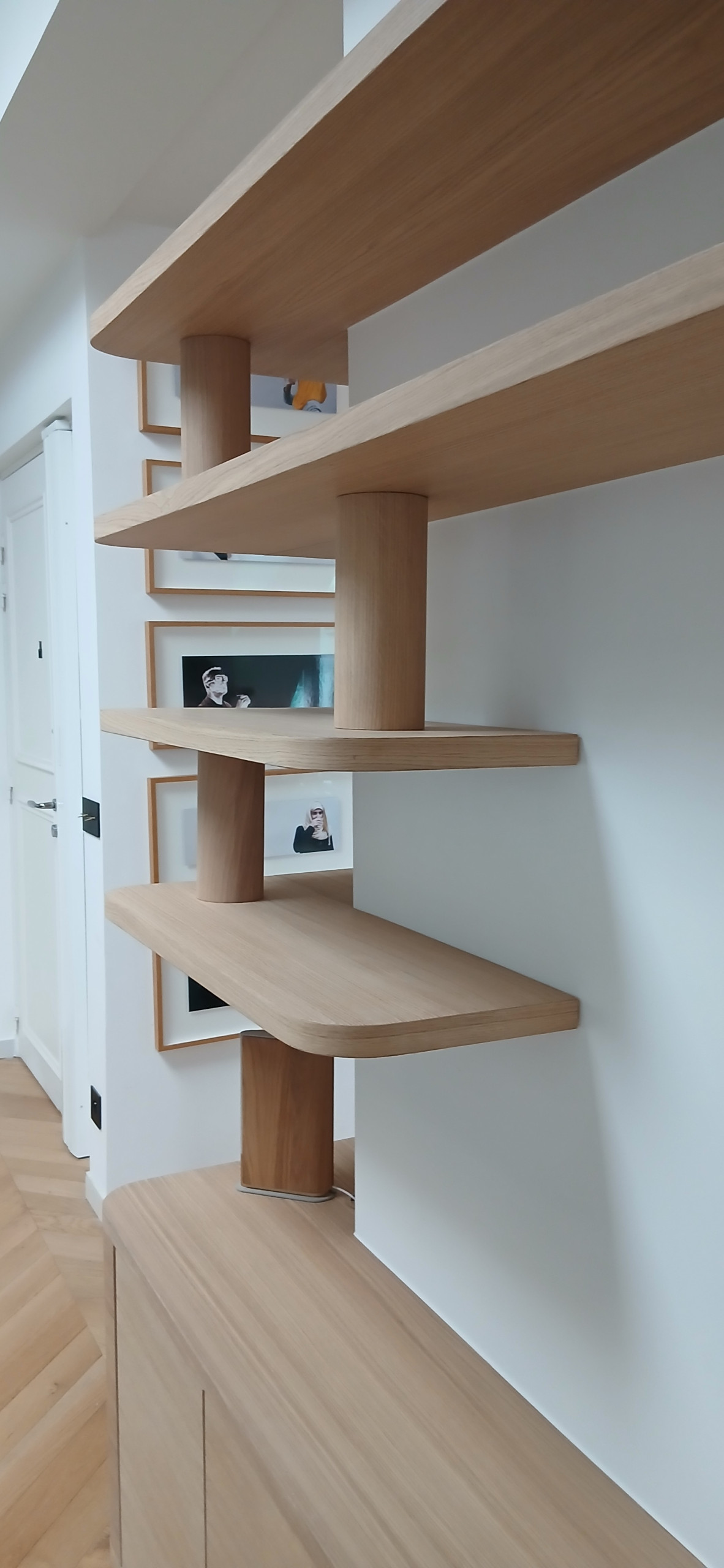 Bibliothèque suspendue et meuble TV