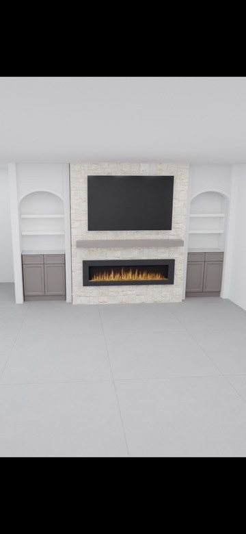 Fireplace Wall w/ Arches