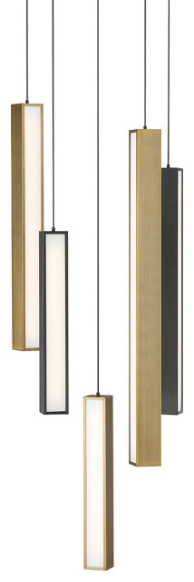 Modern Forms Chaos LED Chandelier PD-64805R-BK/AB-BK - Modern ...