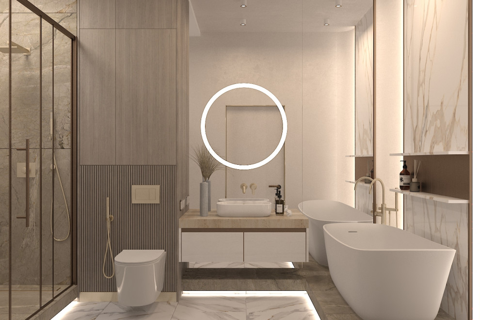 Спальня+ванная