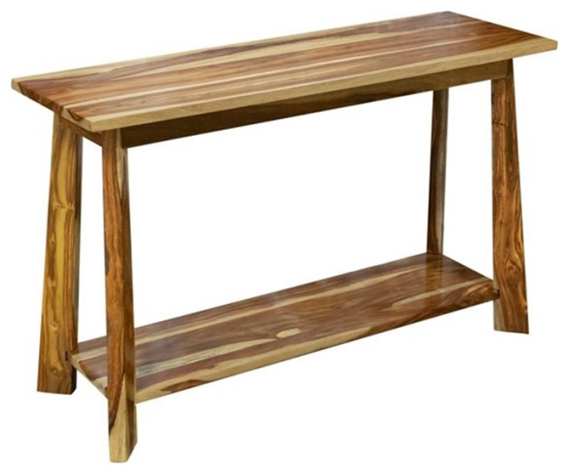 Kalispell Solid Sheesham Wood Console Table Rustic Console Tables