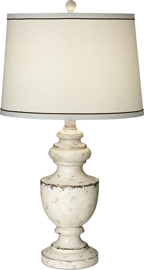1-Light Standard Bulb Table Lamp in Beige Almond