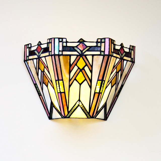 7 75 Mission Style Cordless Led Wall Sconce Amber Craftsman 7 75 Mission Style Cordless Led Wall Sconce