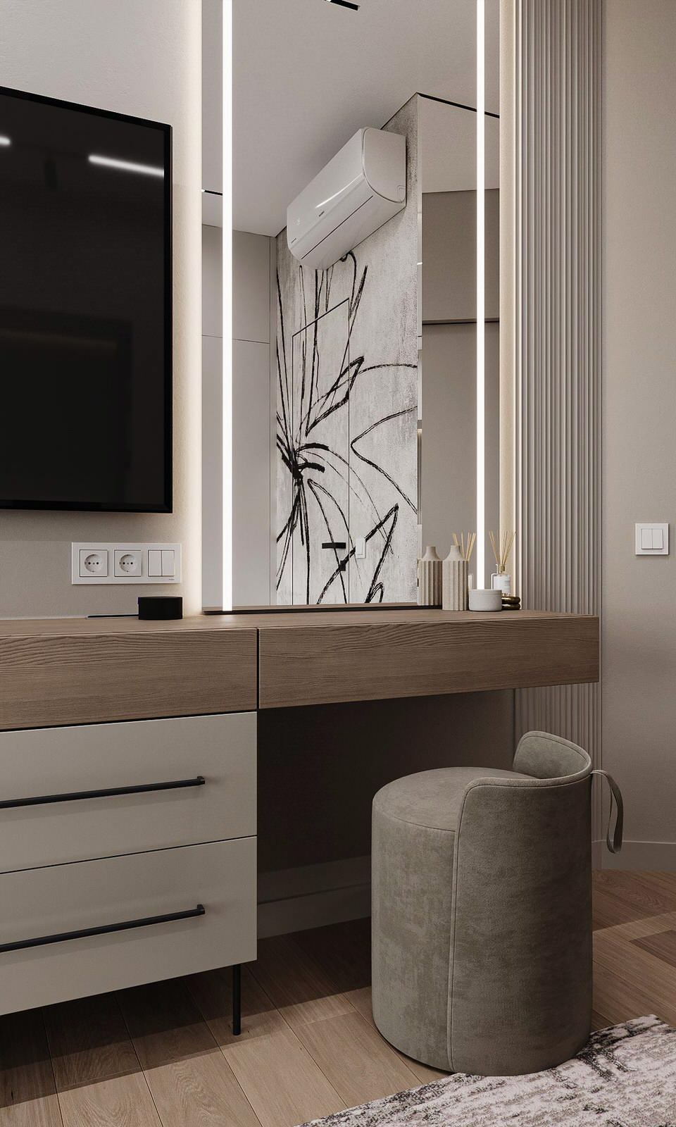 Интерьер квартиры в ЖК "Метрополия"