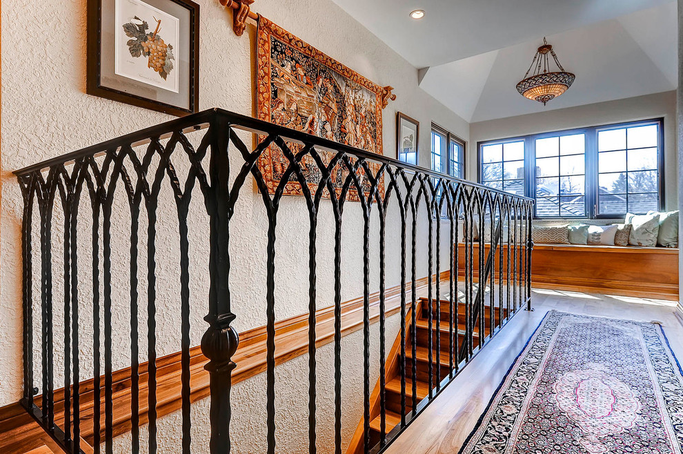 This is an example of a traditional staircase in Denver.