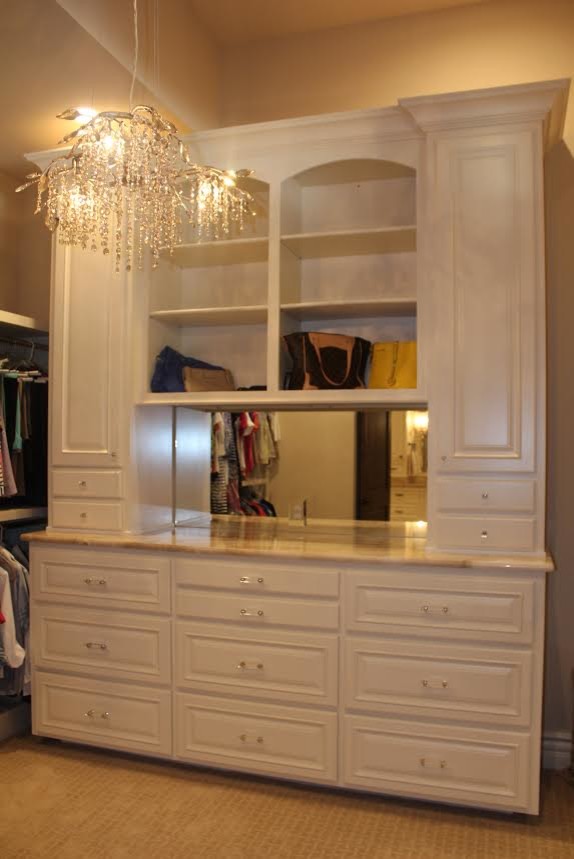 Closet - large transitional closet idea