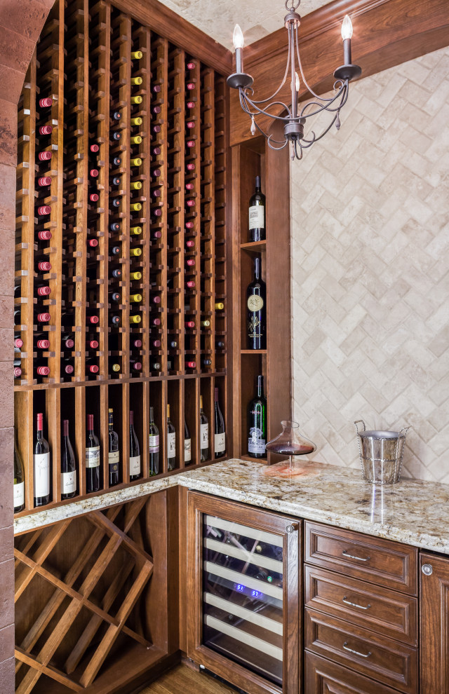 Stylish Houston Wine Room Renovation with Custom Racks & Granite ...