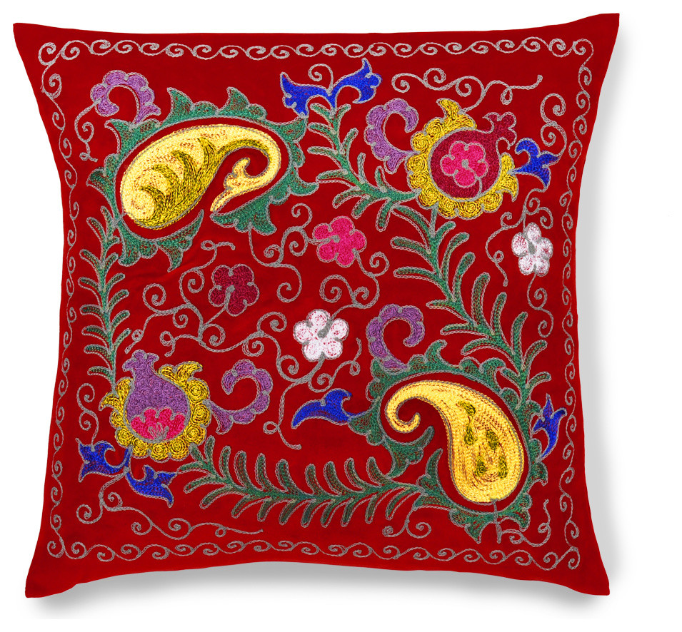 19" Patduzi Embroidered Pillow Cover