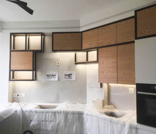 Кухня железо и дуб (LOFT)