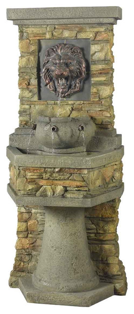 Jeco Inc Lion Head Outdoor Indoor Water Fountain Traditional Jeco Inc Lion Head Outdoor Indoor Water Fountain