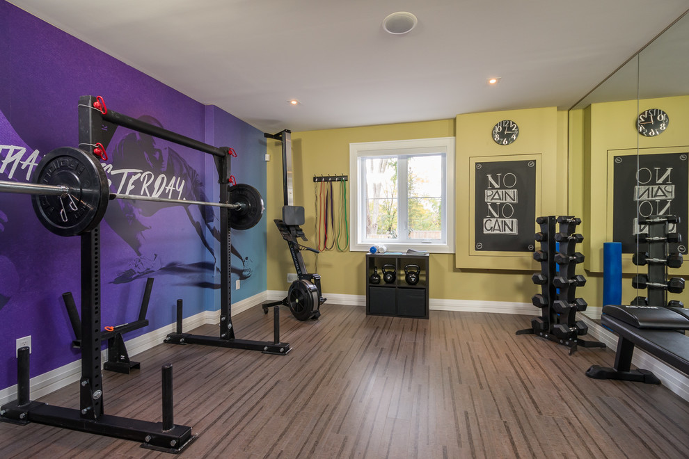 Transitional home gym in Toronto.