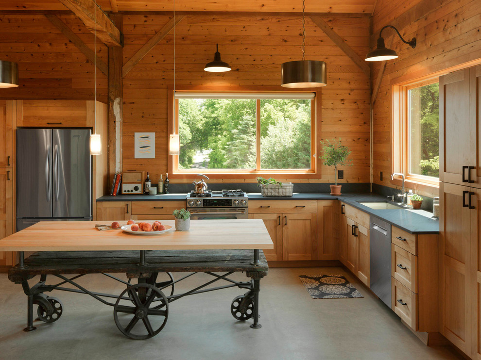 Middlebury Barn Renovation - Farmhouse - Kitchen - Burlington - by Joan ...
