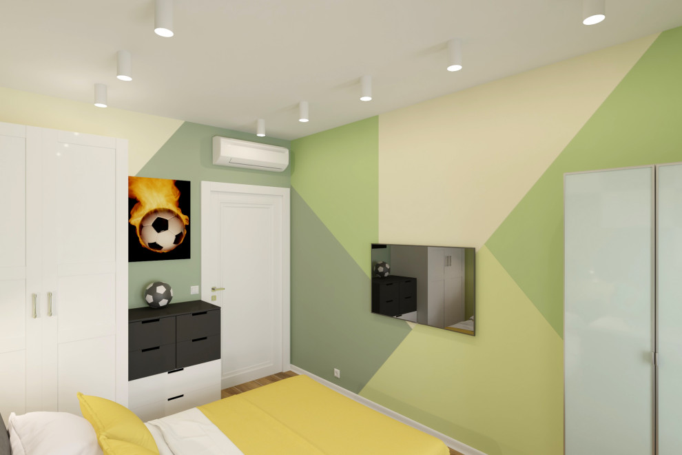 Двухкомнатная квартира в скандинавском стиле 61м2 в ЖК "Гринпарк"