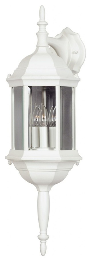 Kenroy Home Custom Fit 3-Light Wall Lantern, White Finish - 16267WH