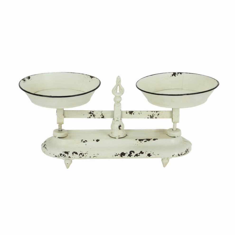 Vintage Metal Balance Scale Planter French Country Outdoor Pots And