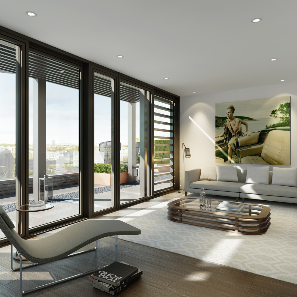 Rooftop Gardens Contemporary Living Room Hertfordshire by