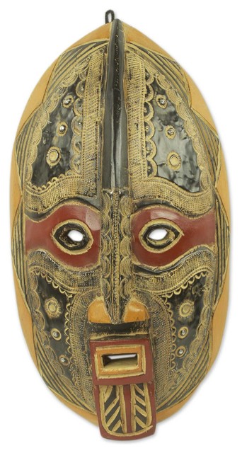 SPIRITUAL PROTECTOR Mali Hausa African Carved Wood Mask Masks fundetfunval  Collectibles