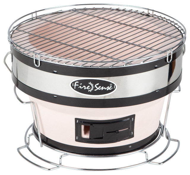 Round Yakatori Charcoal Grill Contemporary Outdoor Grills by ergode