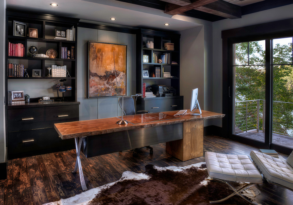 Design ideas for a contemporary home office in Other.