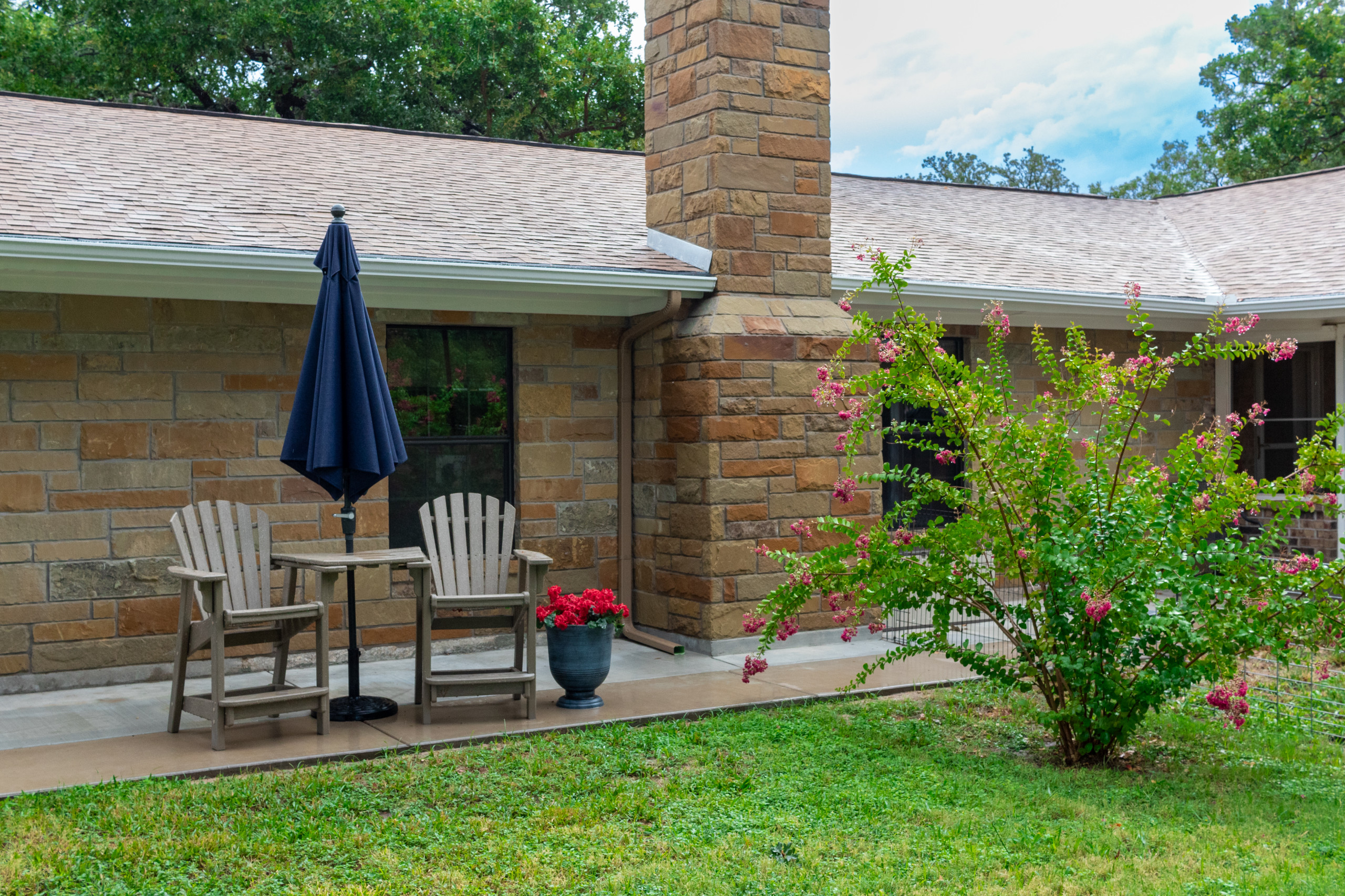 "After" view of updated patio space