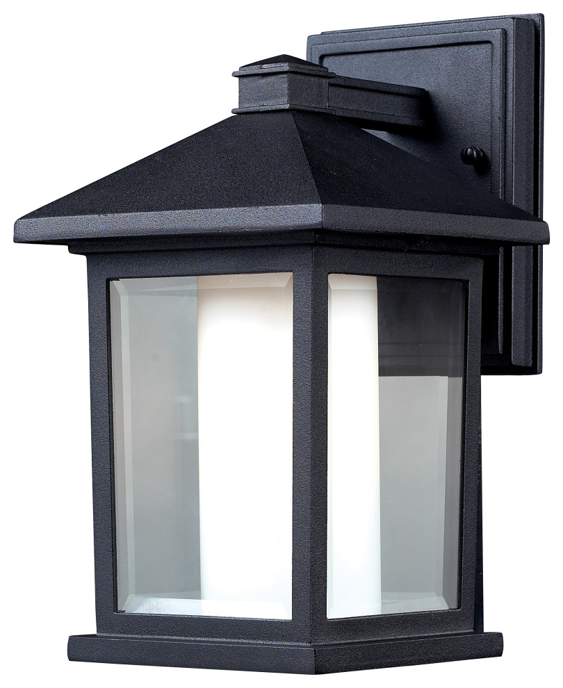 Mesa Collection Outdoor Wall Light in Black Finish Transitional