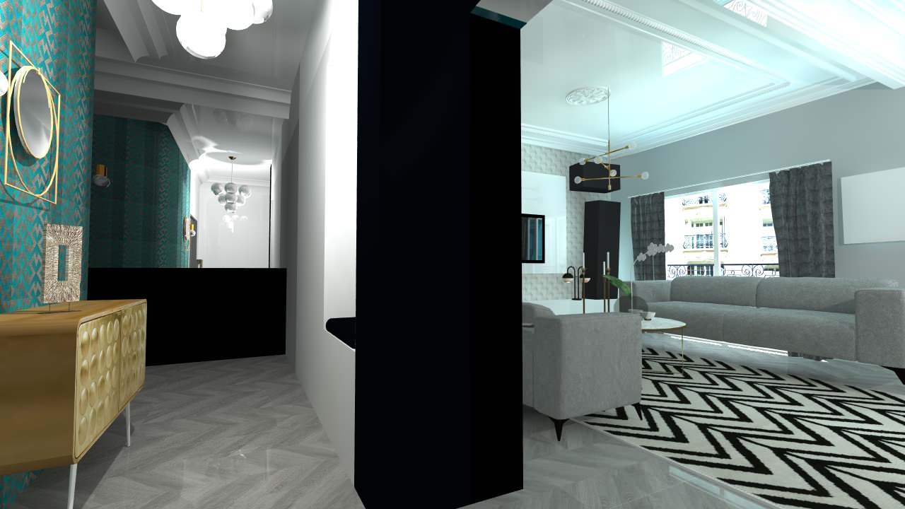 3D Projet appartement haussmannien version 2
