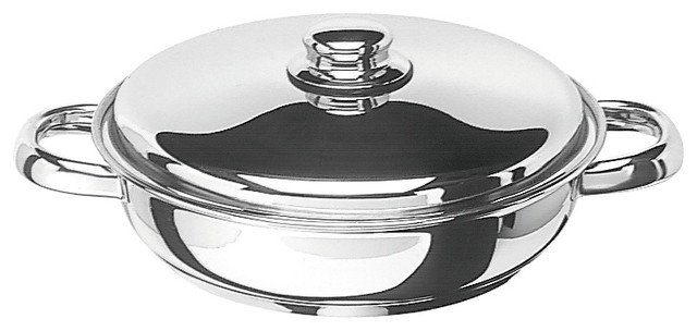 Nordico Modern Double-Handled Stainless Steel Frying Pan
