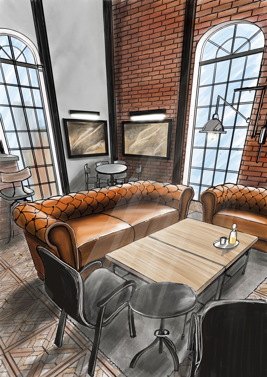 Визуализация гостиной