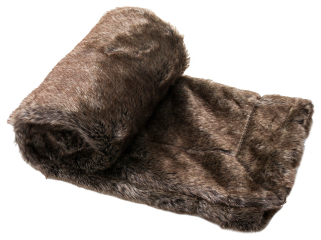 Wolf Faux Fur Throw Blanket
