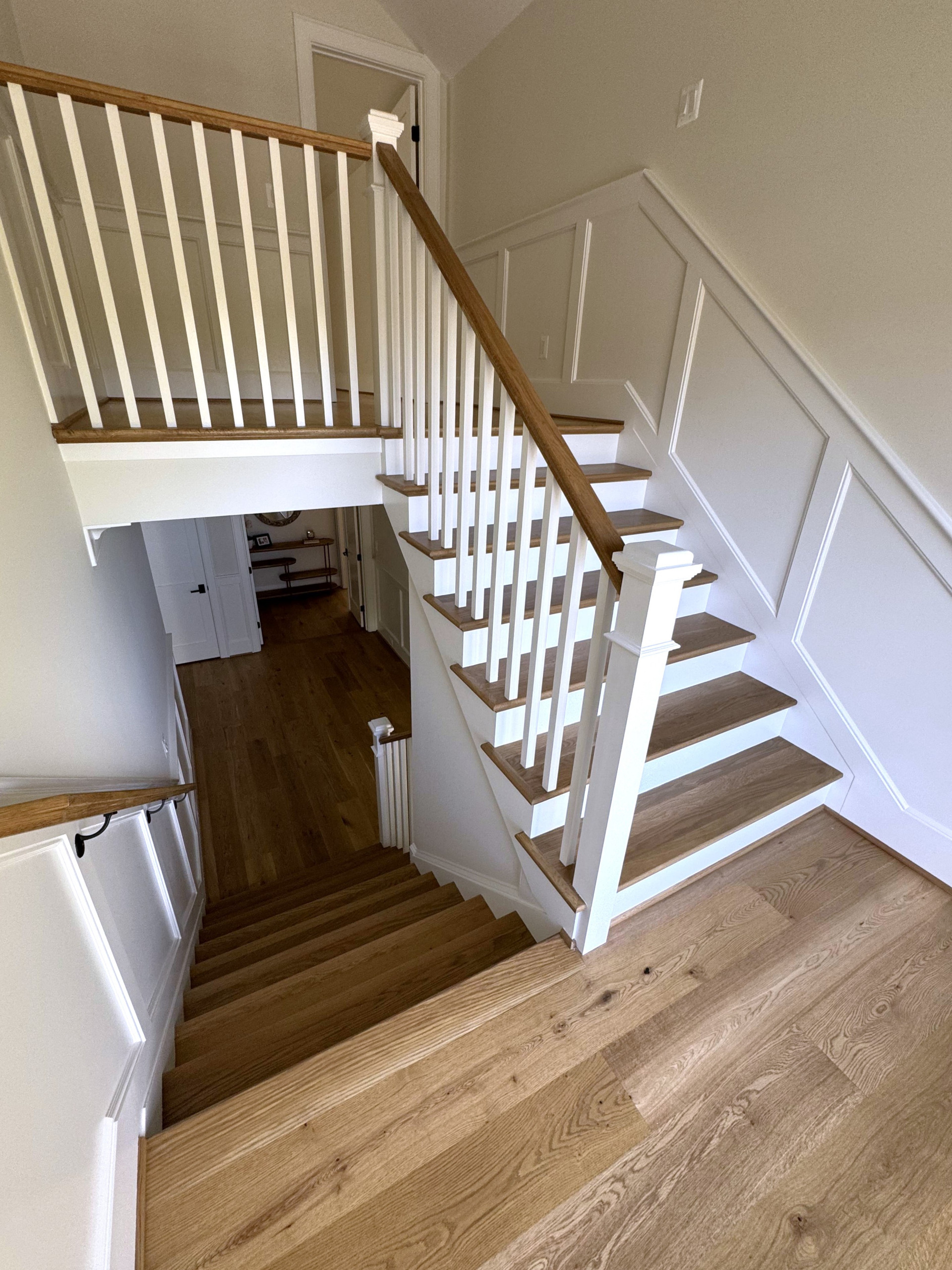 141_Timeless U Shaped Stair with Traditional Box Newels, Arlington, VA 22207