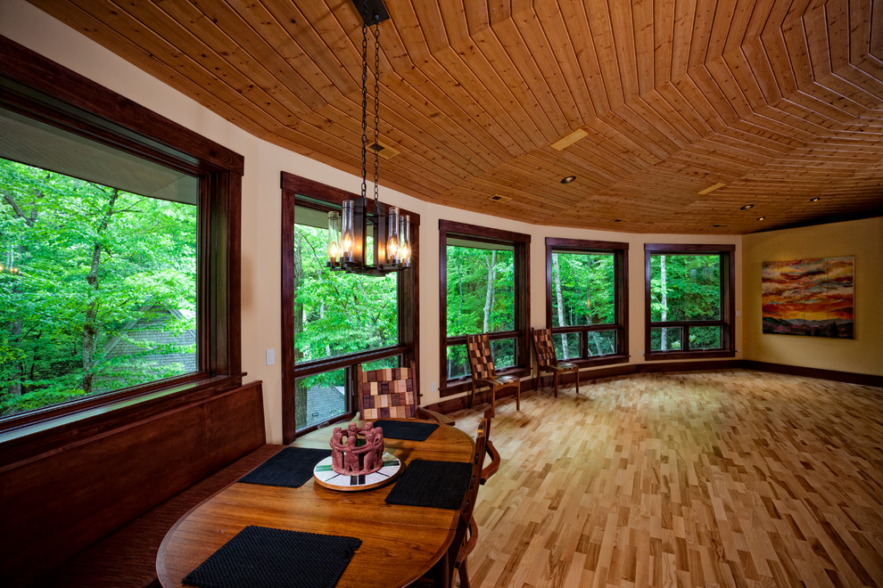 Great room - light wood floor great room idea