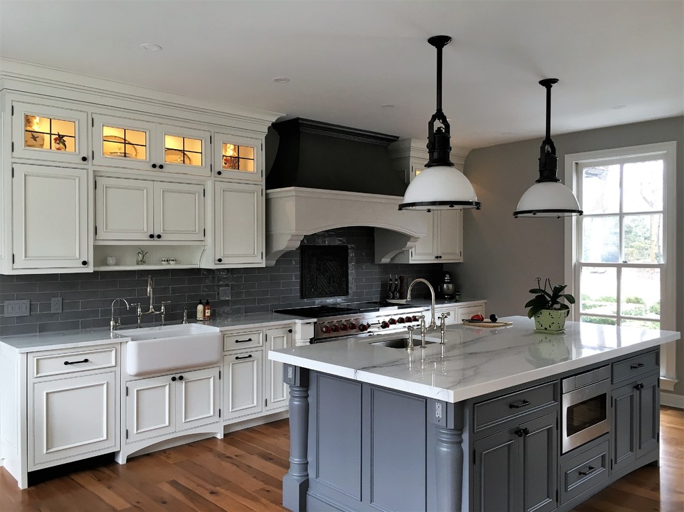 Two-tone French Country Kitchen - Traditional - Kitchen - Miami - by ...