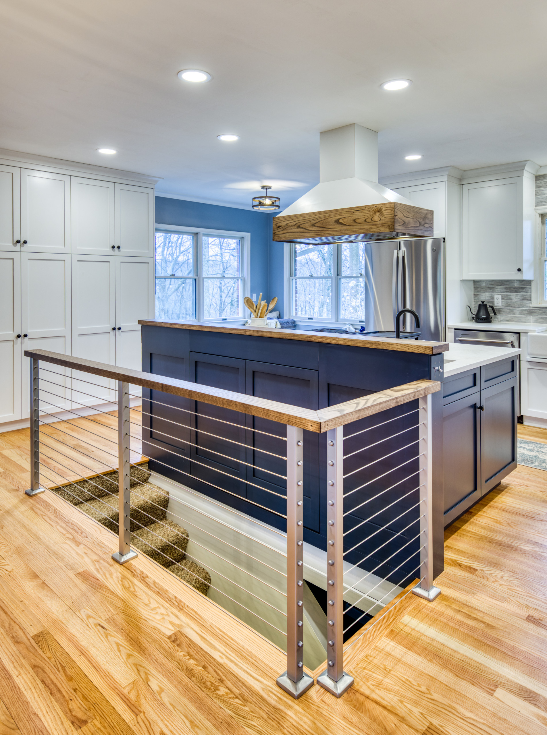 Montford- Modern Day Two Tones Kitchen with a Mix of Farmhouse