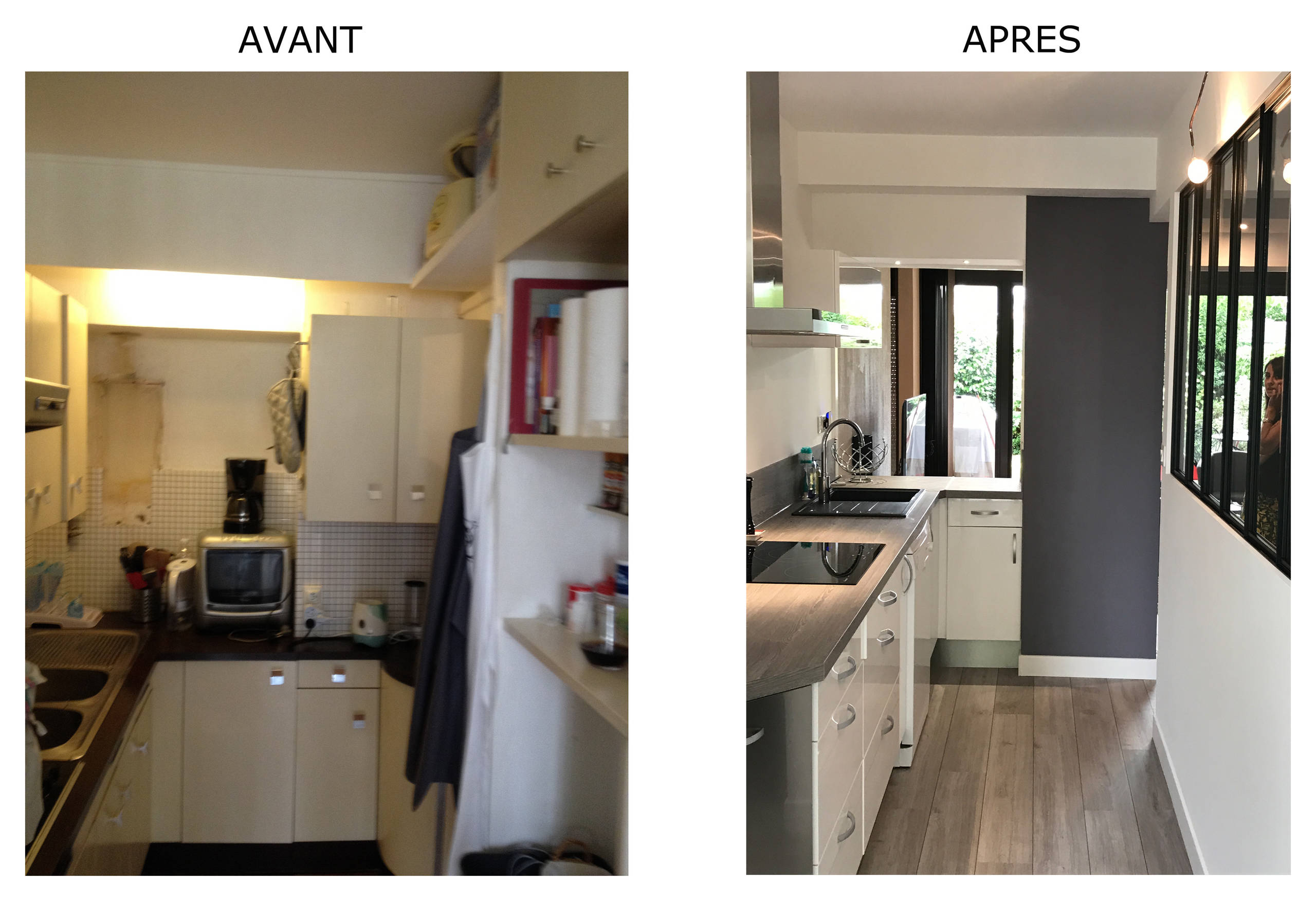 Réaménagement d'une cuisine, et d'une circulation.