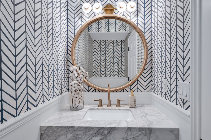 Inspiration for a powder room remodel in San Francisco