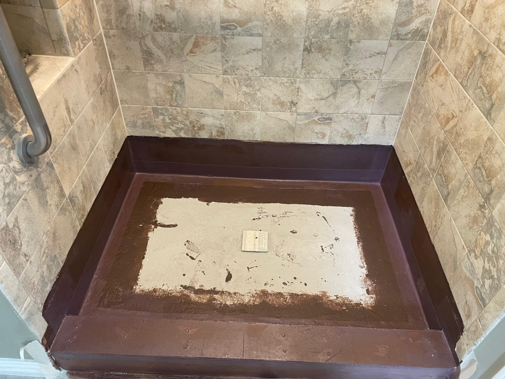 Tile Shower floor Repair-- process