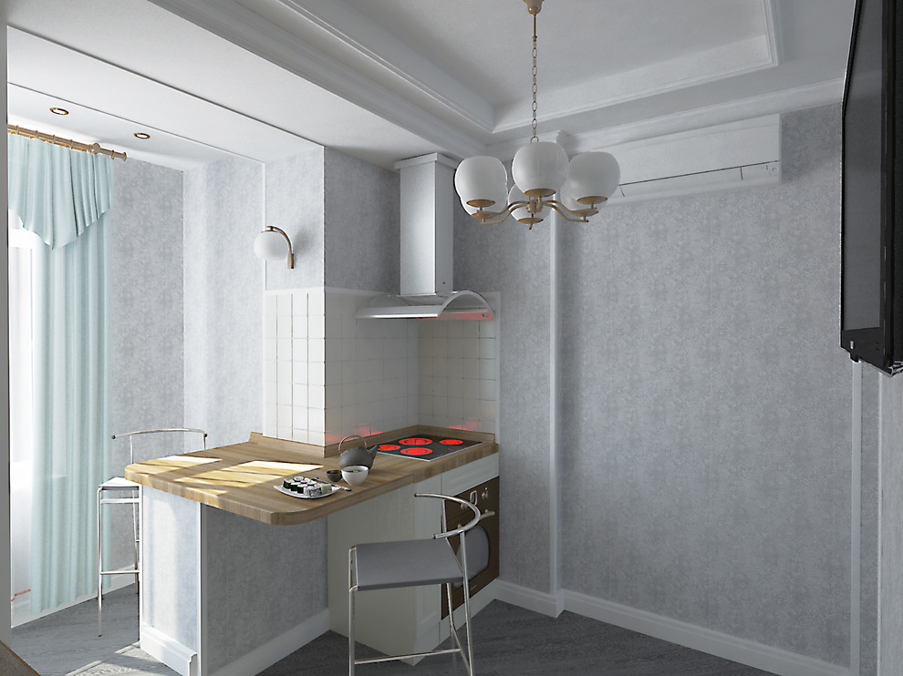 Дизайн проект интерьера однокомнатной квартиры в химках