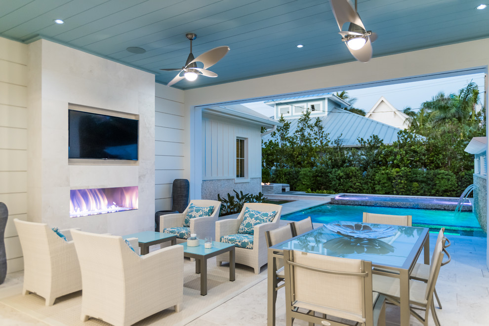 Inspiration for a beach style patio in Miami.