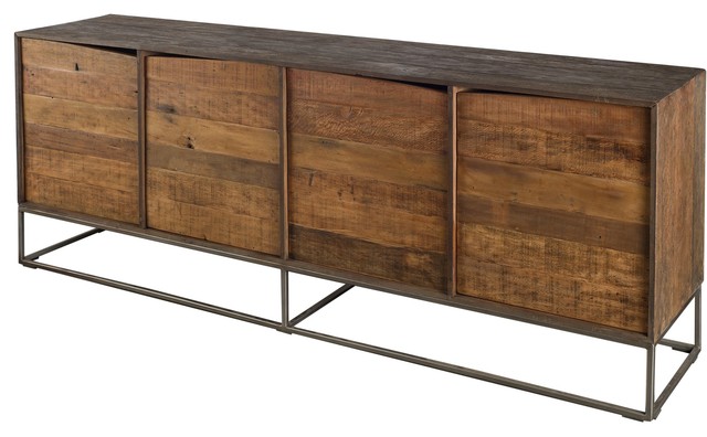 Edna Four Door Sideboard Made From Reclaimed Indonesian Hardwood